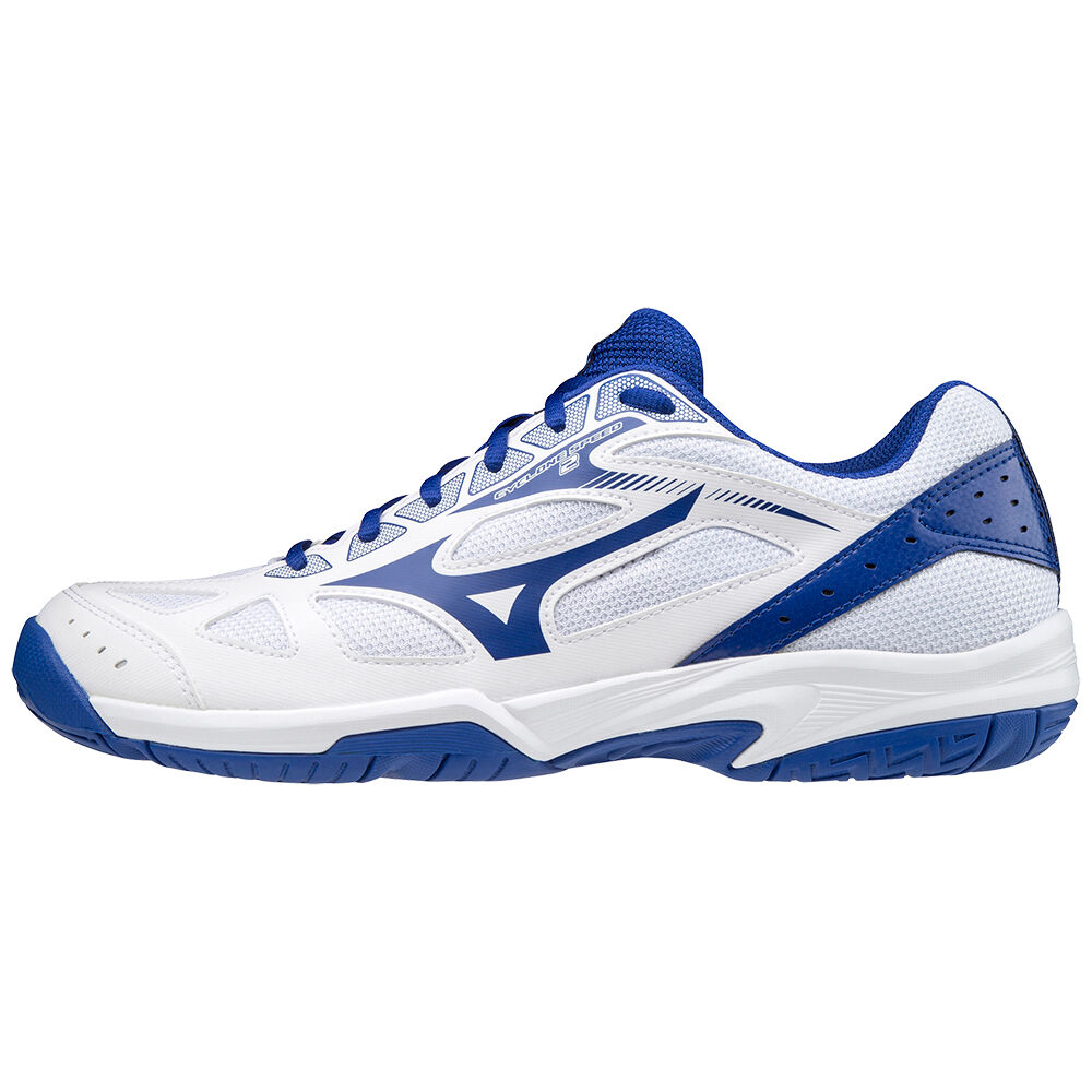 Sapatilhas Voleibol Mizuno Cyclone Speed 2 - Homem - Branco/Azuis - JIFQY7120